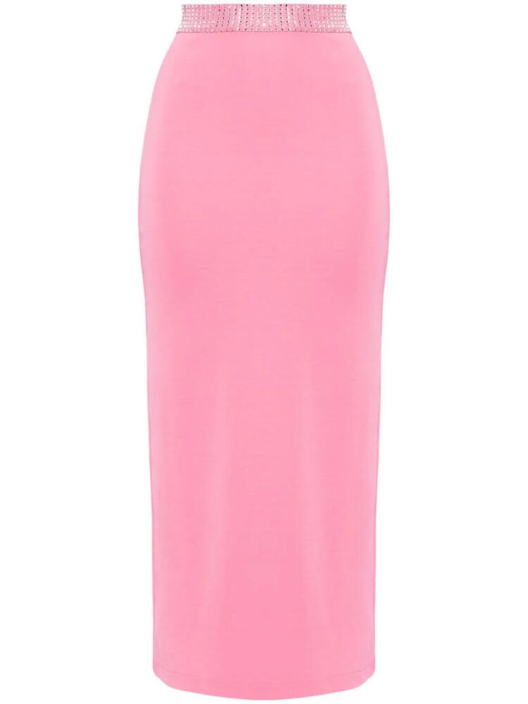 David Koma crystal-embellished midi skirt - Pink Cover