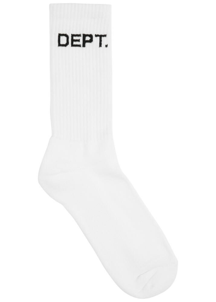 Gallery Dept. Logo-intarsia Cotton-blend Socks - White Cover