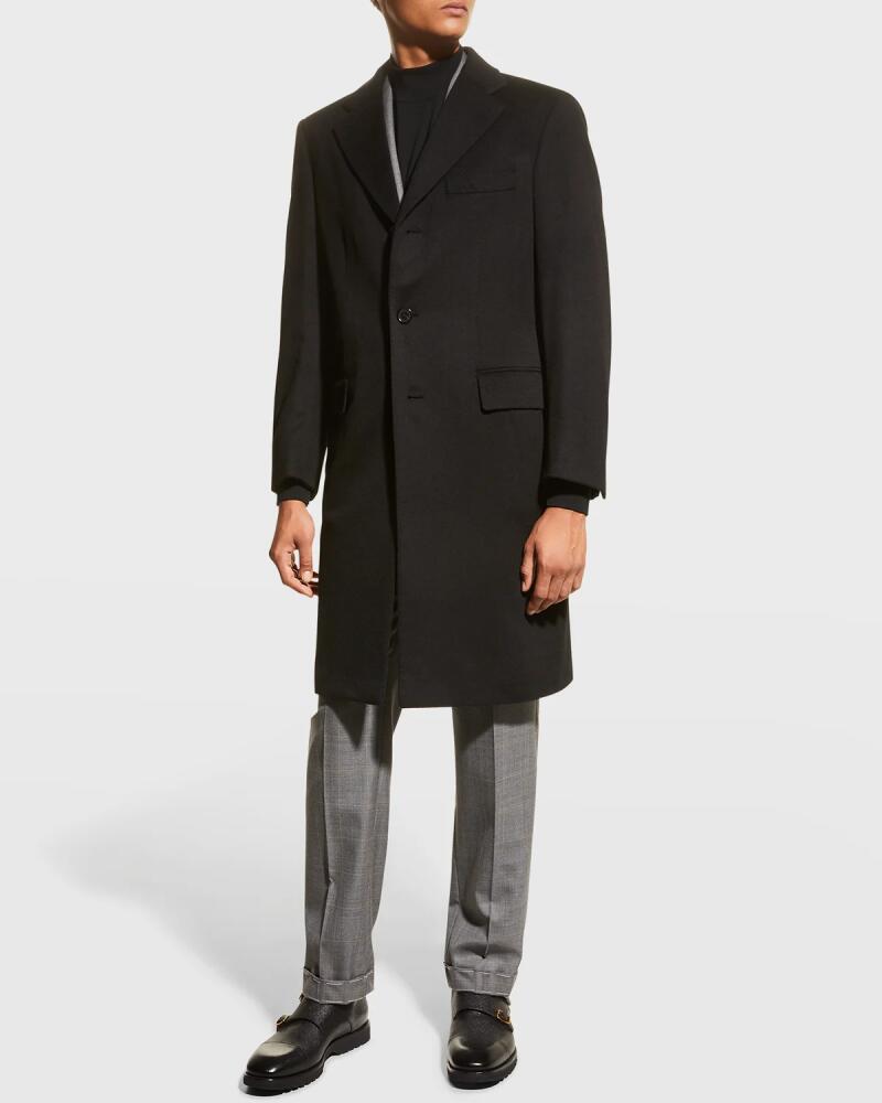 Brioni Men's Solid Cashmere Topcoat Cover