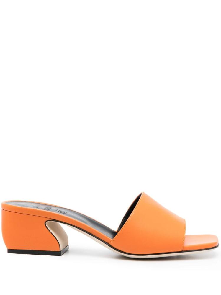 Si Rossi single-strap leather mules - Orange Cover