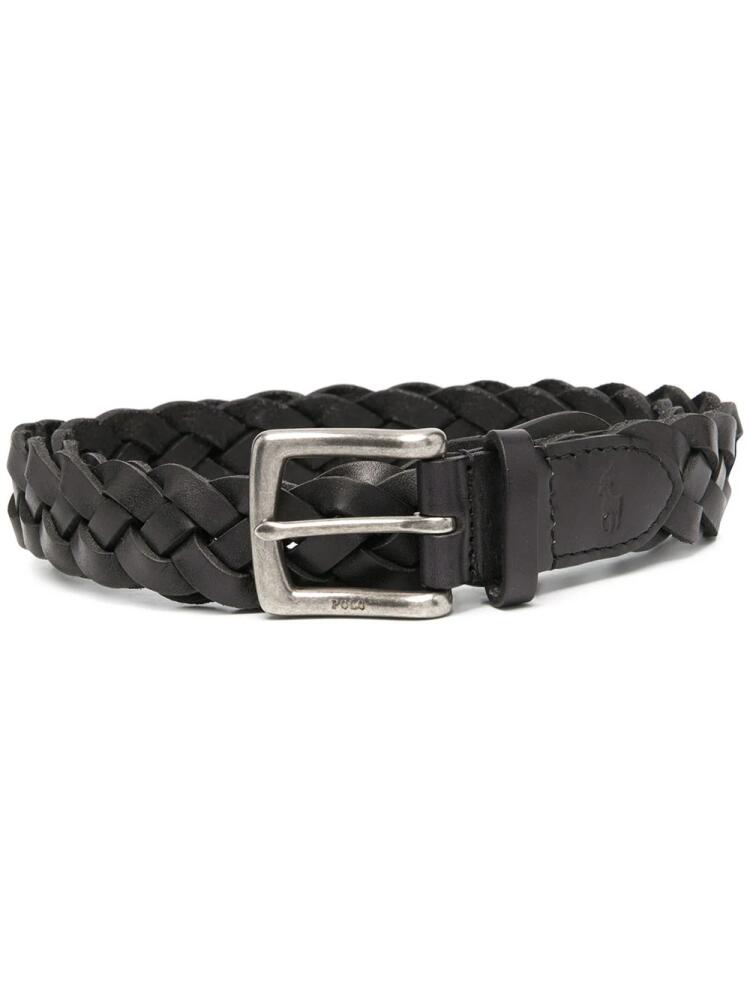 Polo Ralph Lauren braided leather belt - Black Cover