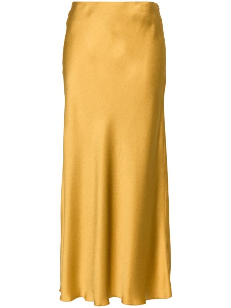 Forte Forte flared crepe midi skirt - Yellow Cover