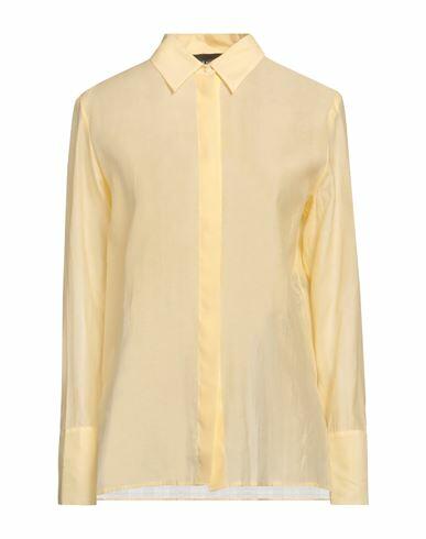 The Kooples Woman Shirt Yellow Cotton, Silk Cover