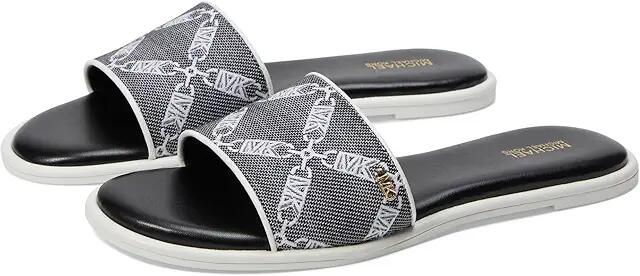 MICHAEL Michael Kors Saylor Slide (Black/Optic White) Women's Shoes Cover