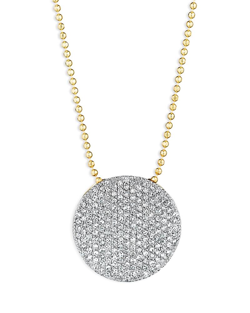 Phillips House Rhodium & 14K Gold Affair Diamond Disc Pendant Necklace, 16-18 Cover