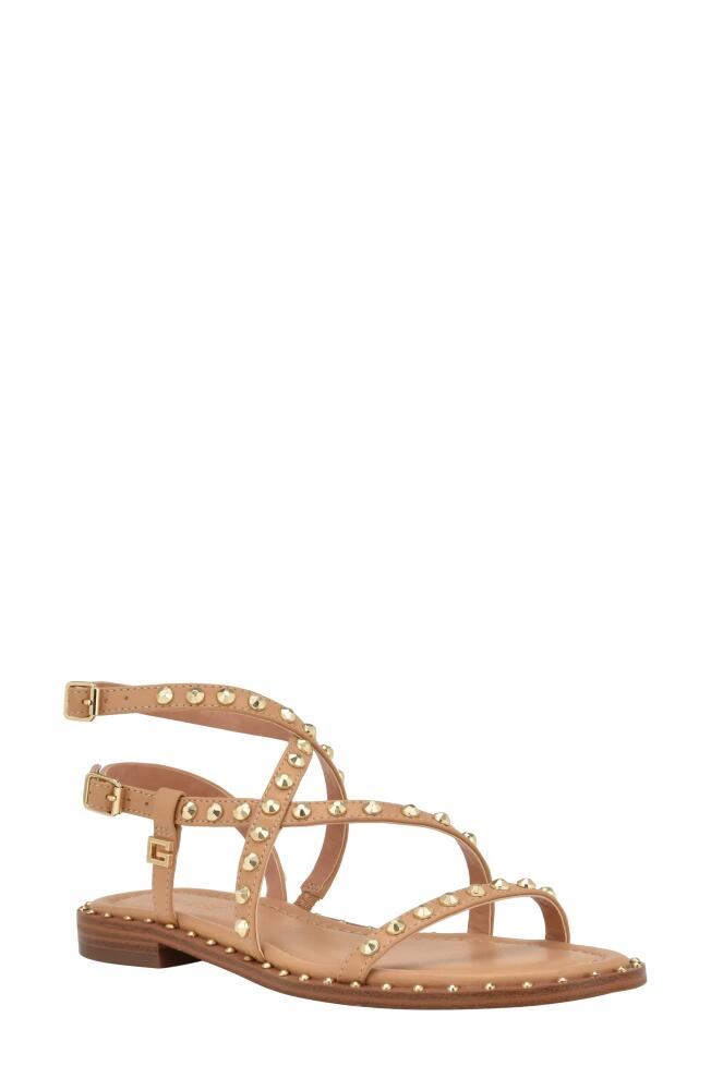 GUESS Yamara Studded Gladiator Sandal in Light Natural 110 Cover