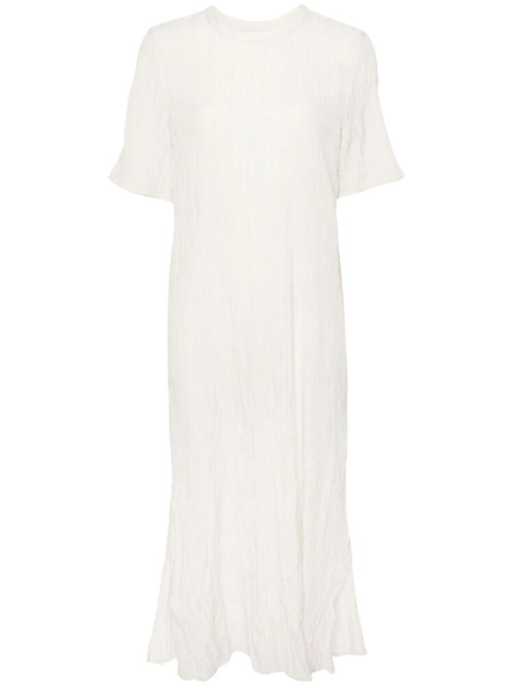 Bimba y Lola crinkled scoop-back maxi dress - Neutrals Cover