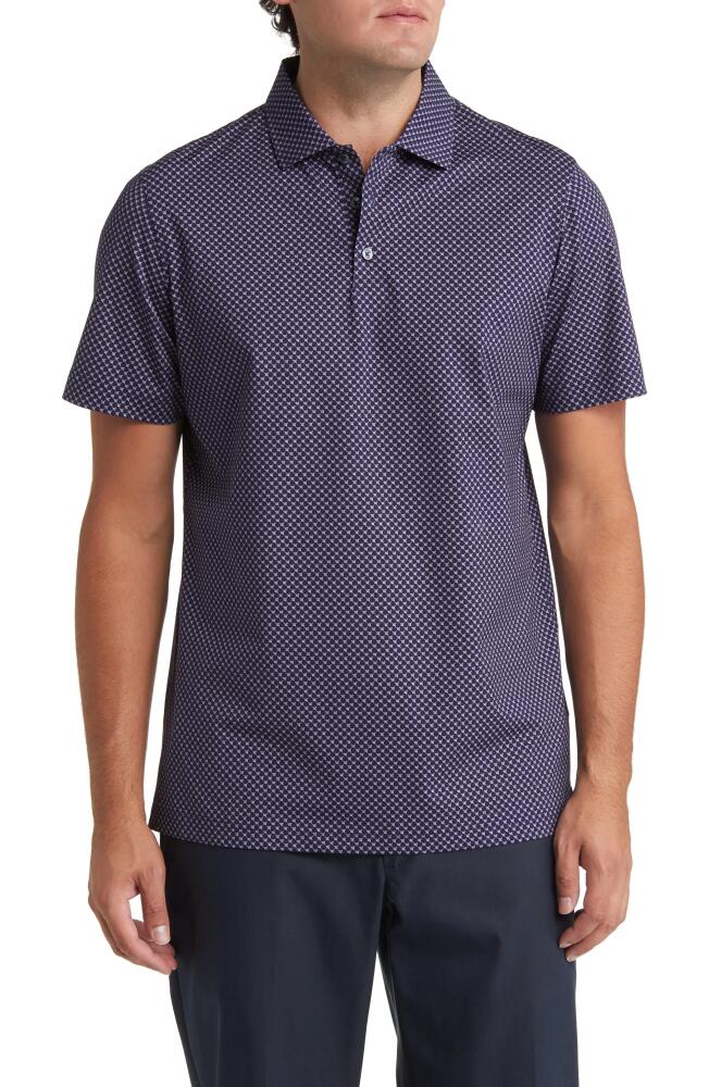 Bugatchi Victor OoohCotton® Microprint Polo in Midnight Cover