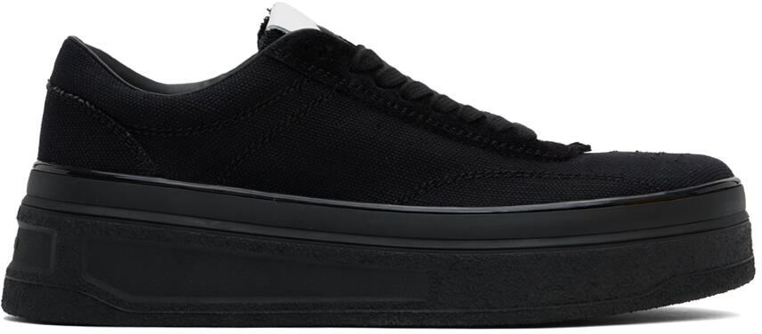 Jil Sander Black Canvas Low Sneakers Cover