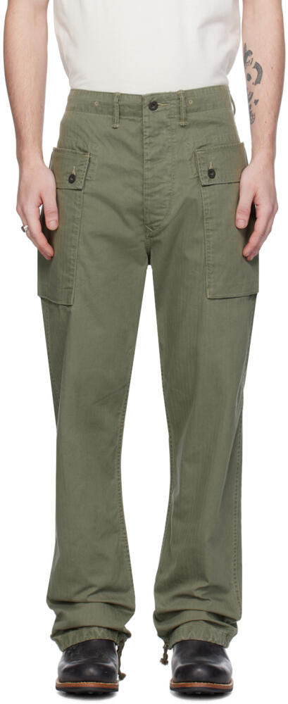 RRL Green Straight-Leg Cargo Pants Cover