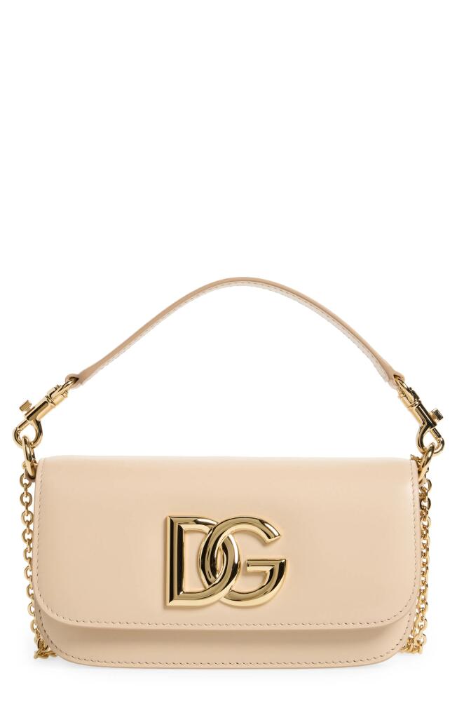 Dolce & Gabbana 3.5 Leather Top Handle Bag in Light Pastel Beige Cover