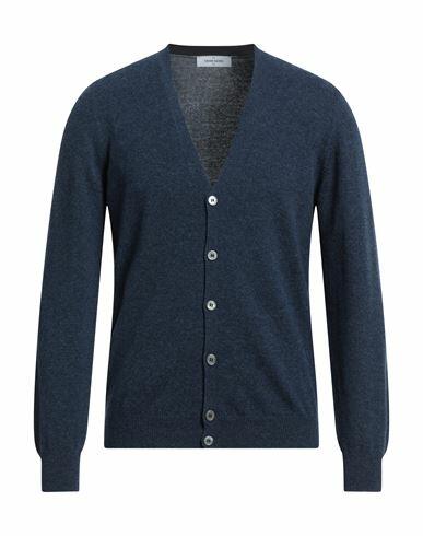 Gran Sasso Man Cardigan Slate blue Virgin Wool, Viscose, Cashmere Cover