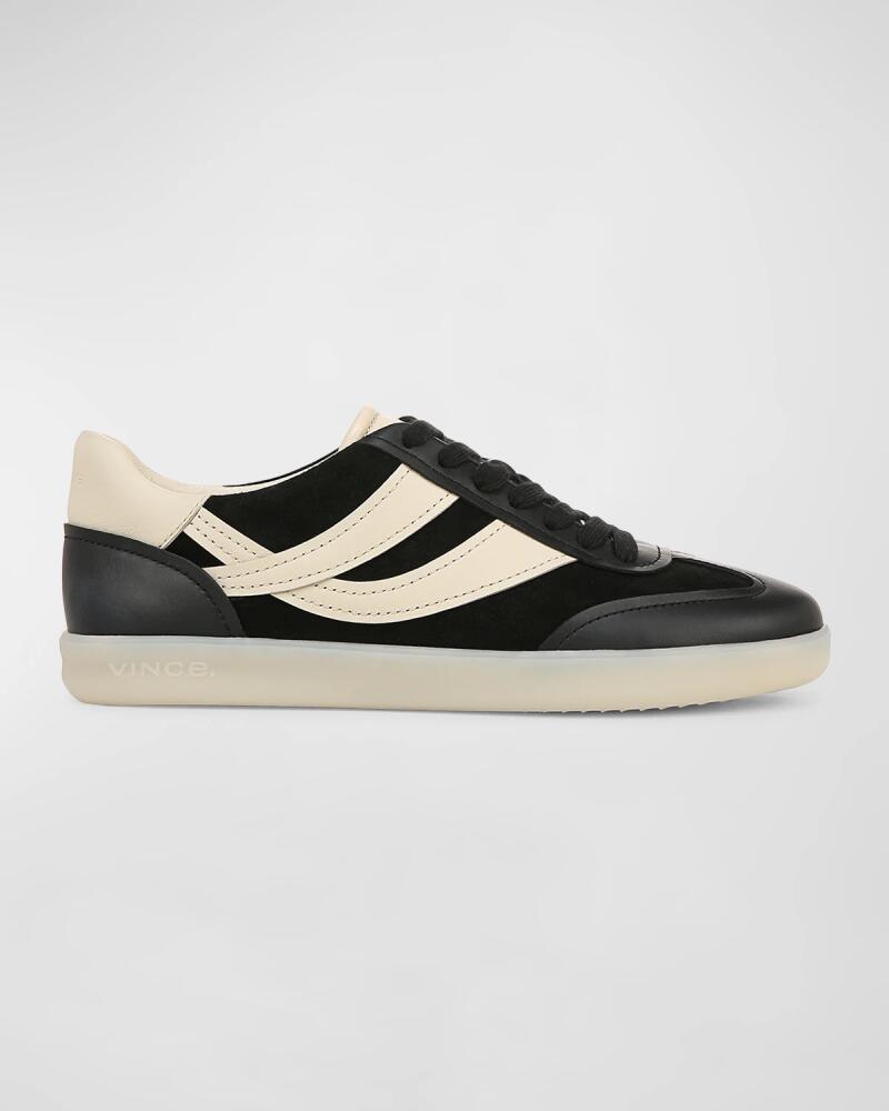 Vince Bicolor Mixed Leather Low-Top Sneakers Cover