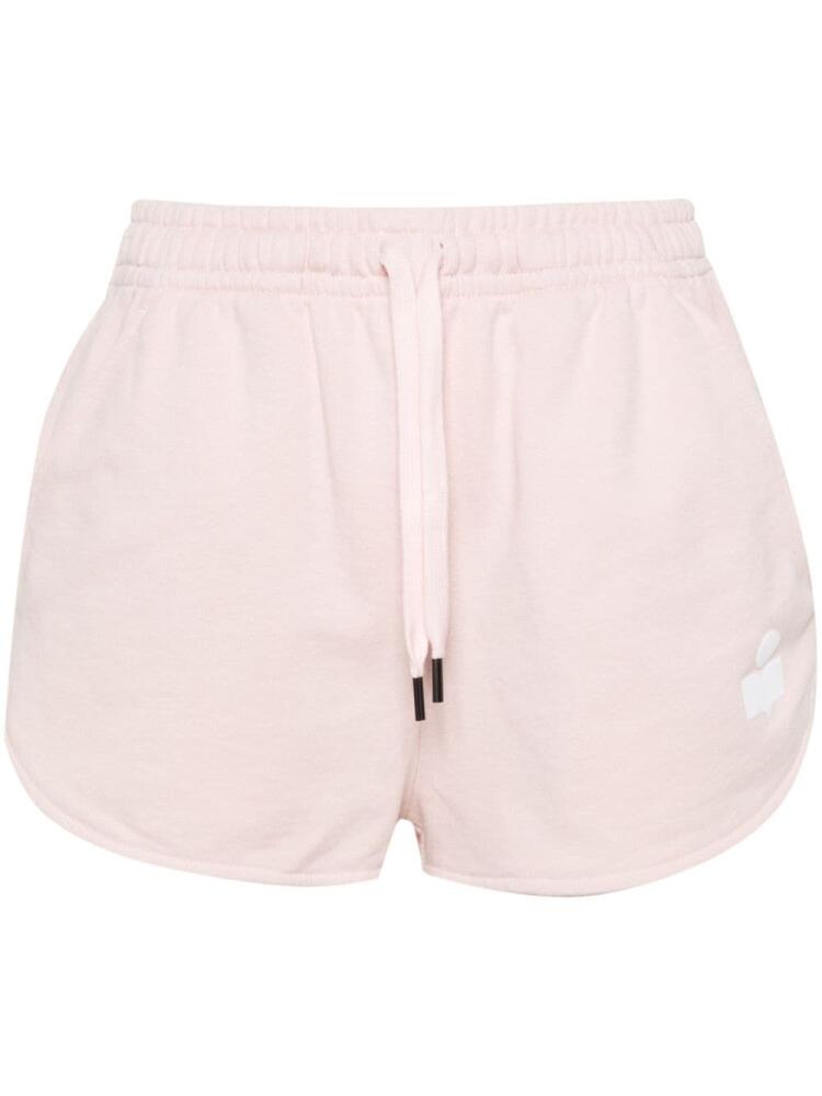 MARANT ÉTOILE Mifa logo-flocked mini shorts - Pink Cover