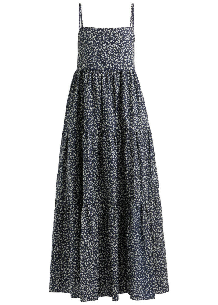 Matteau Floral-print Cotton Maxi Dress - Navy Cover