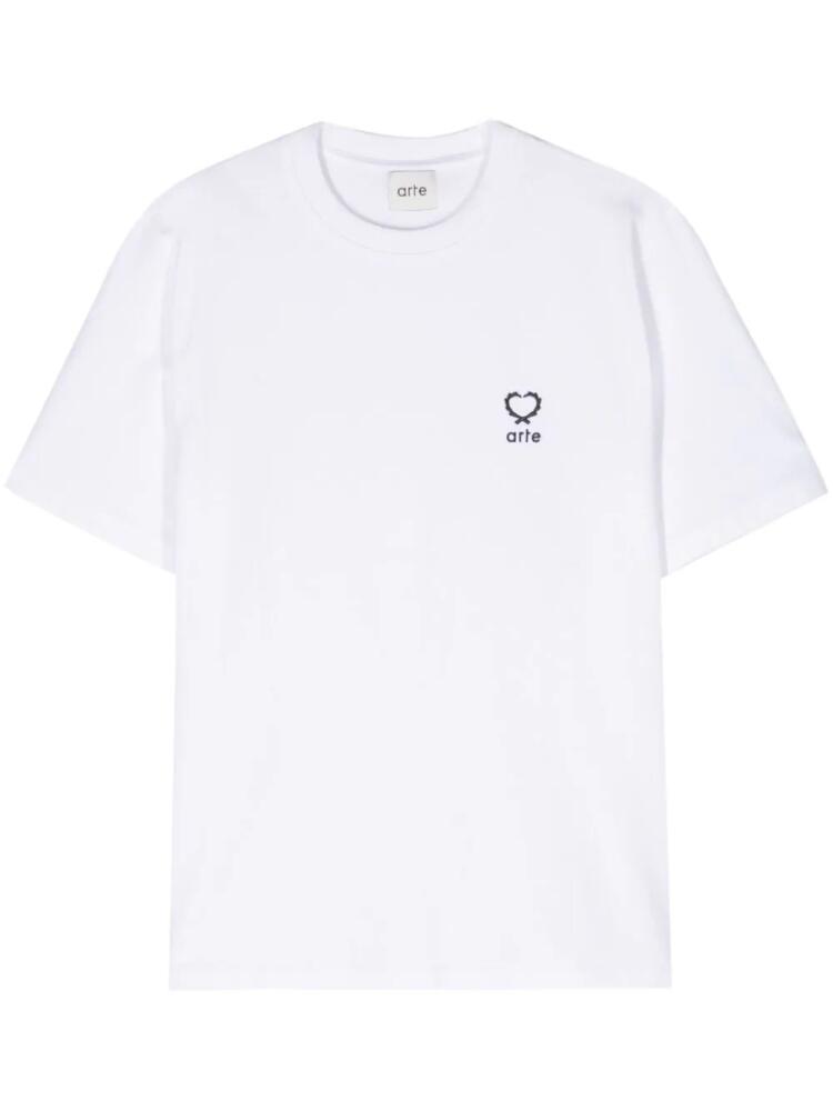 ARTE Teo Small Heart cotton T-shirt - White Cover