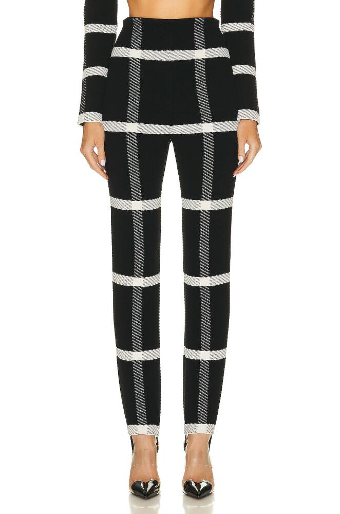 ALAÏA Tartan Leggin in Black Cover