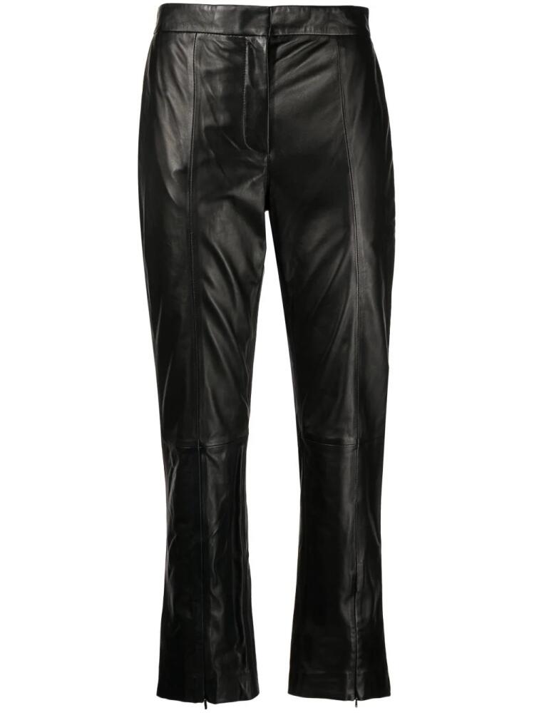 Paul Smith mid-rise leather trousers - Black Cover