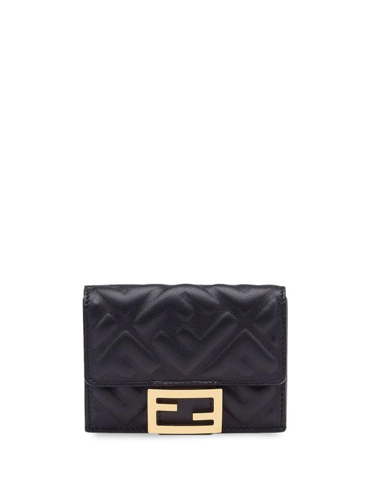 FENDI monogram pattern wallet - Black Cover