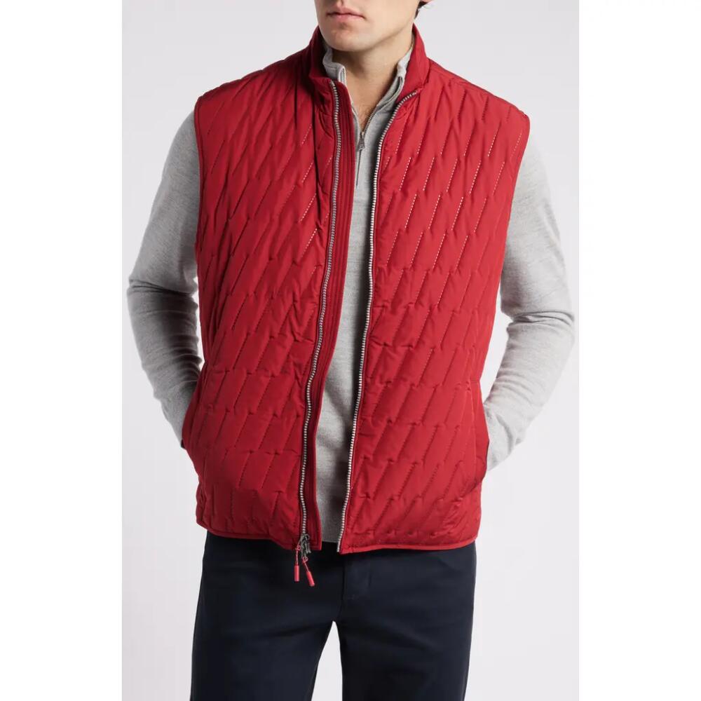 johnnie-O Belfry Quilted Vest in Cardinal Cover