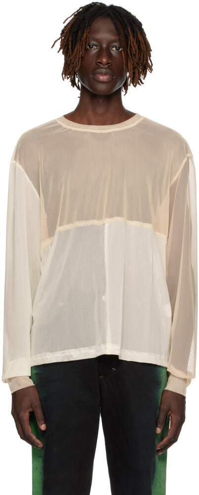 Eckhaus Latta SSENSE Exclusive Beige Long Sleeve T-Shirt Cover