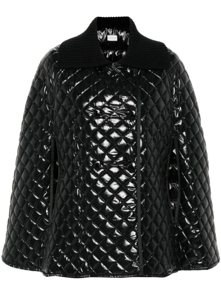 Moncler quilted down cape - Black Cover