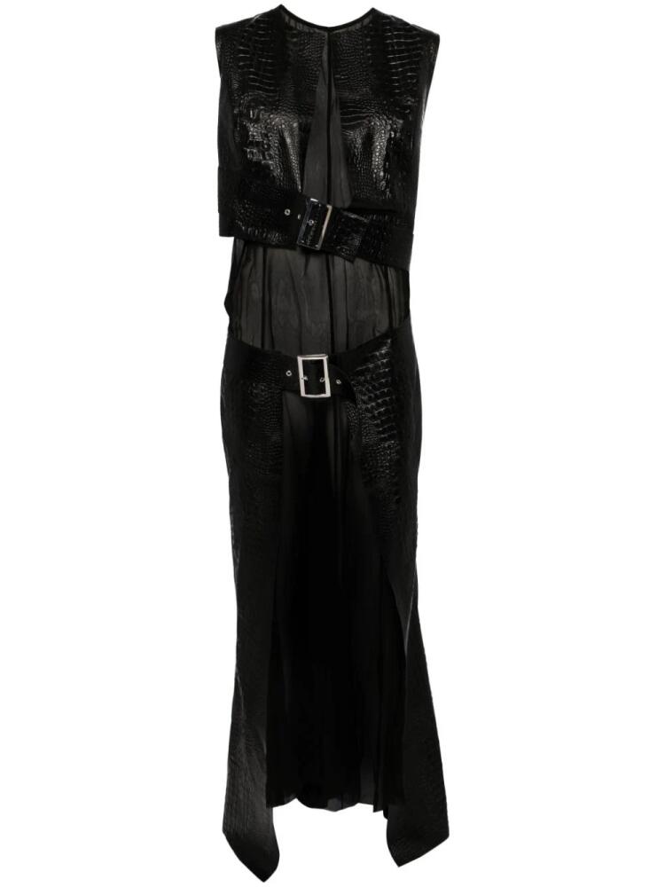 Junya Watanabe artificial leather day dress - Black Cover