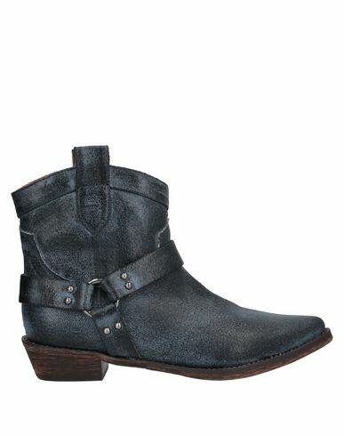 Coral Blue Woman Ankle boots Black Soft Leather Cover