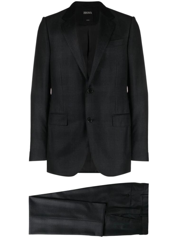 Zegna single-breasted wool suit - Grey Cover