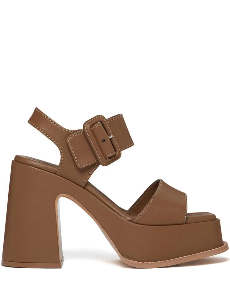 Stella McCartney Skyla 100mm platform sandals - Brown Cover