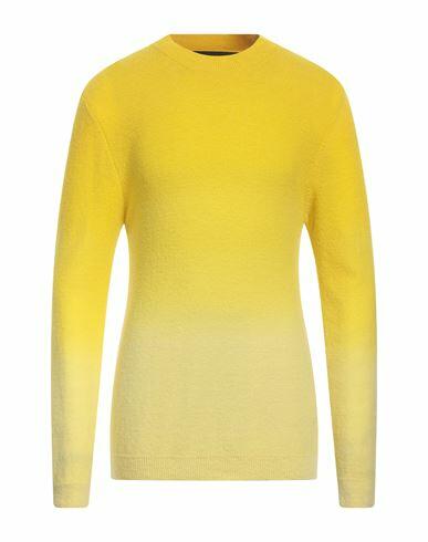 Daniele Fiesoli Man Sweater Yellow Merino Wool, Polyamide, Cashmere Cover