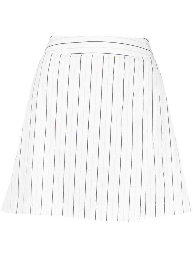 Palmer//Harding stripe-print skirt-overlay shorts - Neutrals Cover