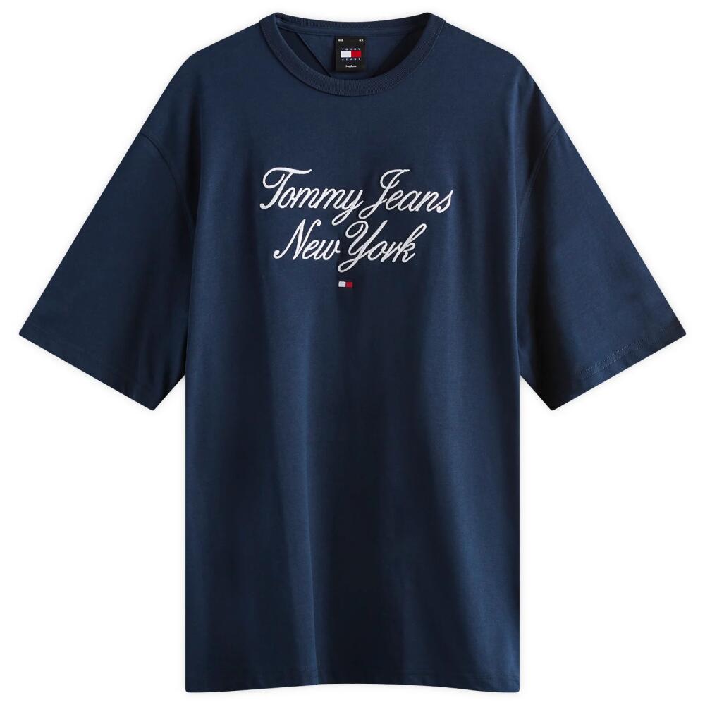 Tommy Jeans Men's Luxe Serif NY T-Shirt in Dark Night Navy Cover