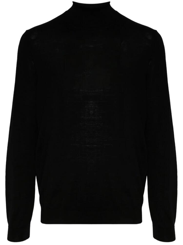 Closed wool sweater - Black Cover