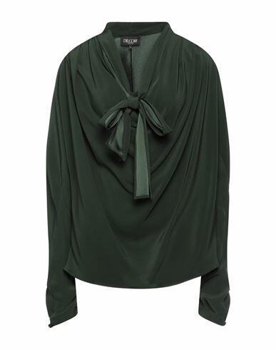 Del Core Woman Top Dark green Acetate, Viscose Cover