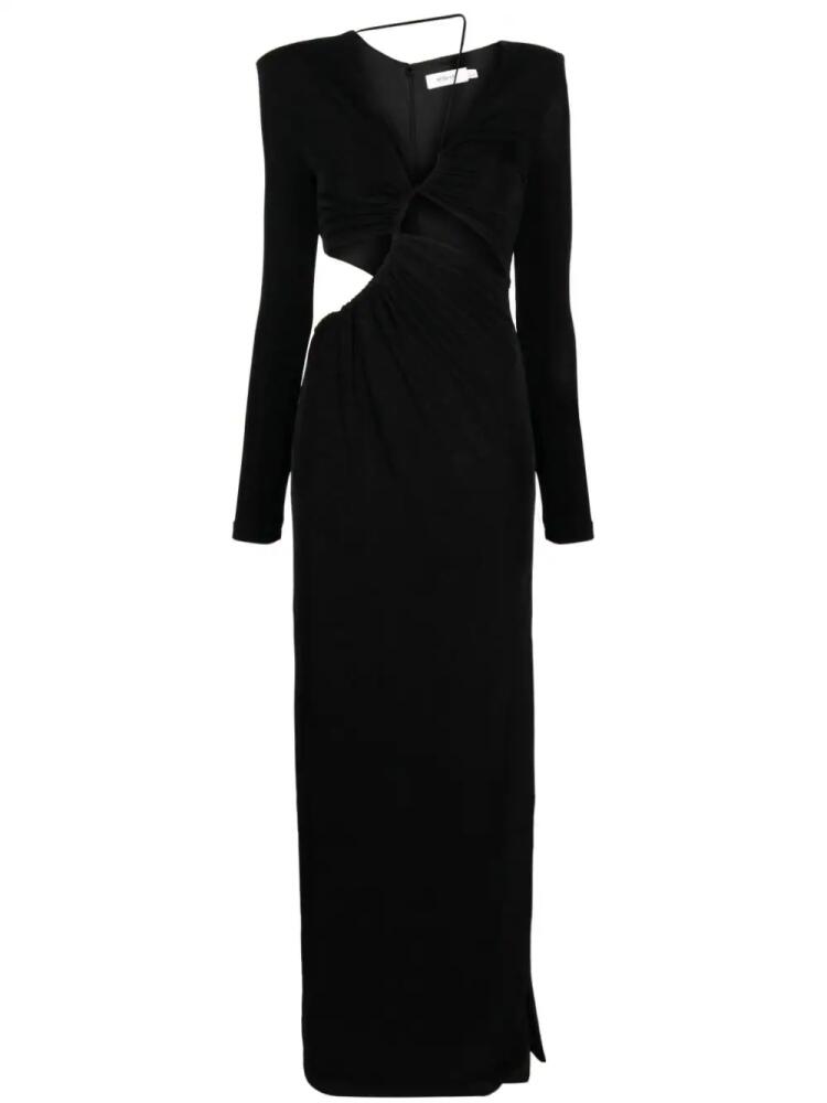 MISHA Haruko cut-out gathered gown - Black Cover