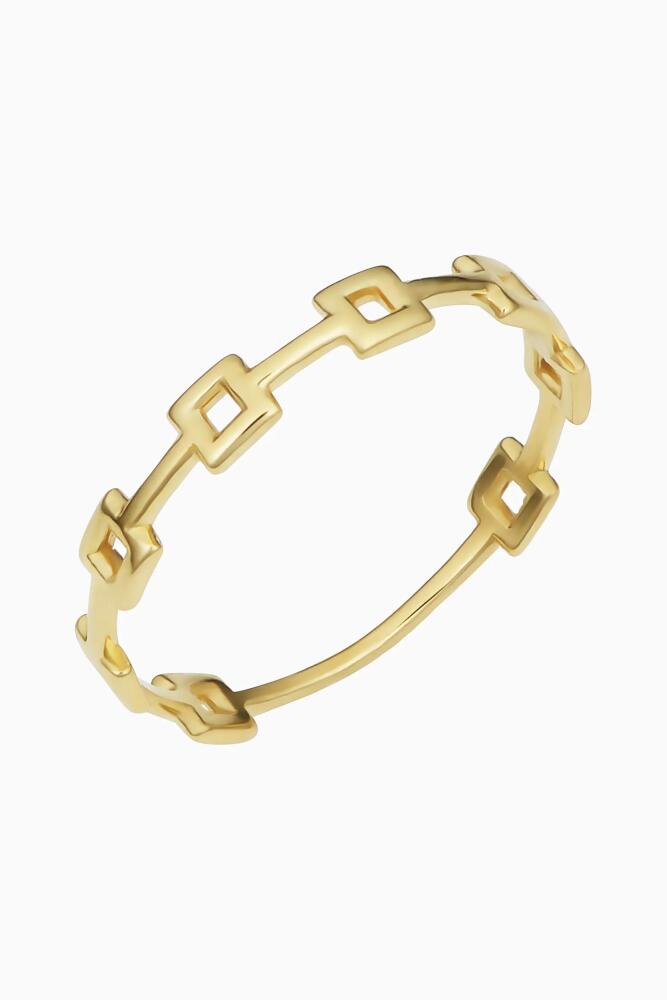 Oradina 14K Yellow Gold Buttoned-Up Ring Cover