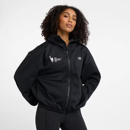 New Balance Women's NYC Marathon Performance Fleece Full Zip - Black Cover