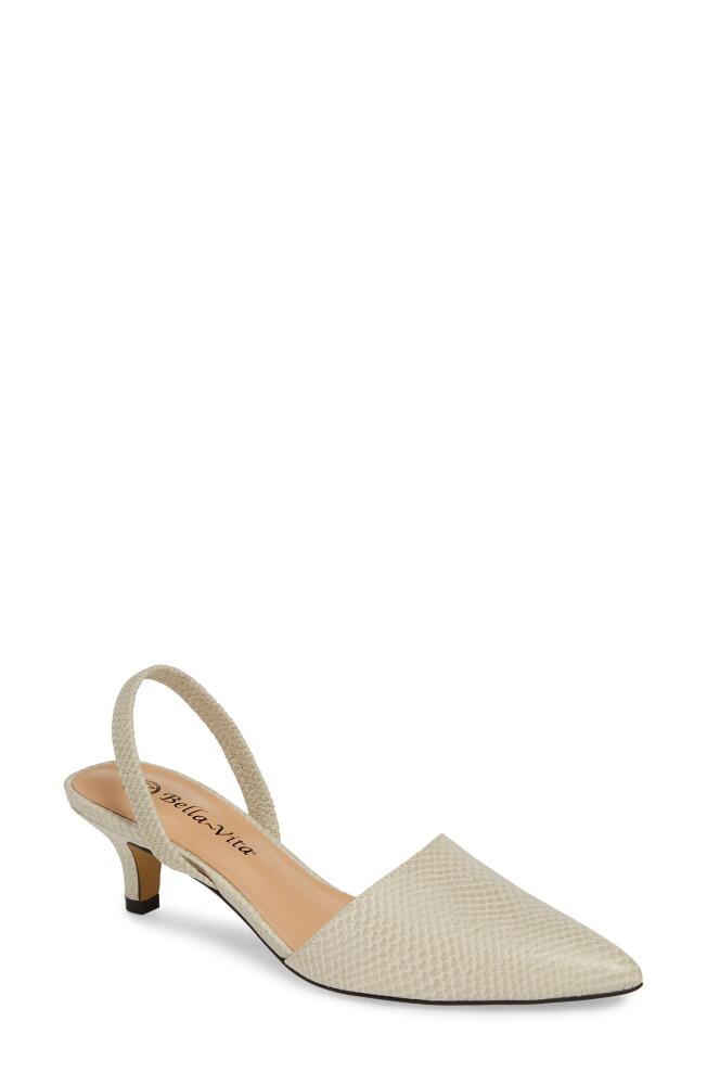 Bella Vita Sarah II Slingback Pump in Natural Snake Print Cover