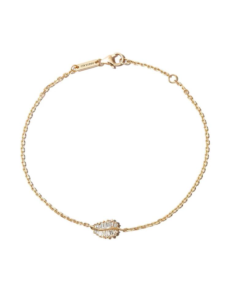 Anita Ko 18kt yellow gold Palm Leaf diamond bracelet Cover