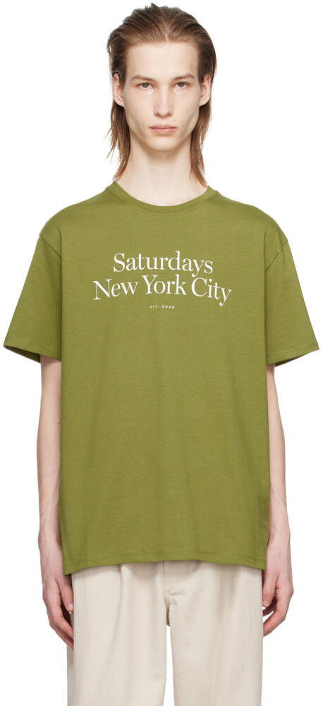 Saturdays NYC Green Miller T-Shirt Cover