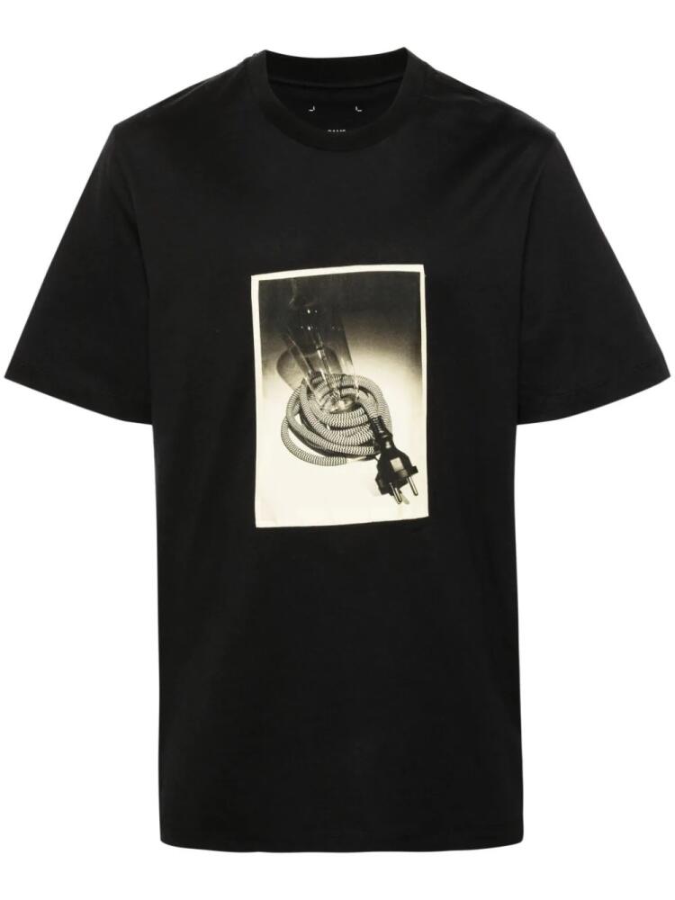 OAMC photograph-print cotton T-shirt - Black Cover