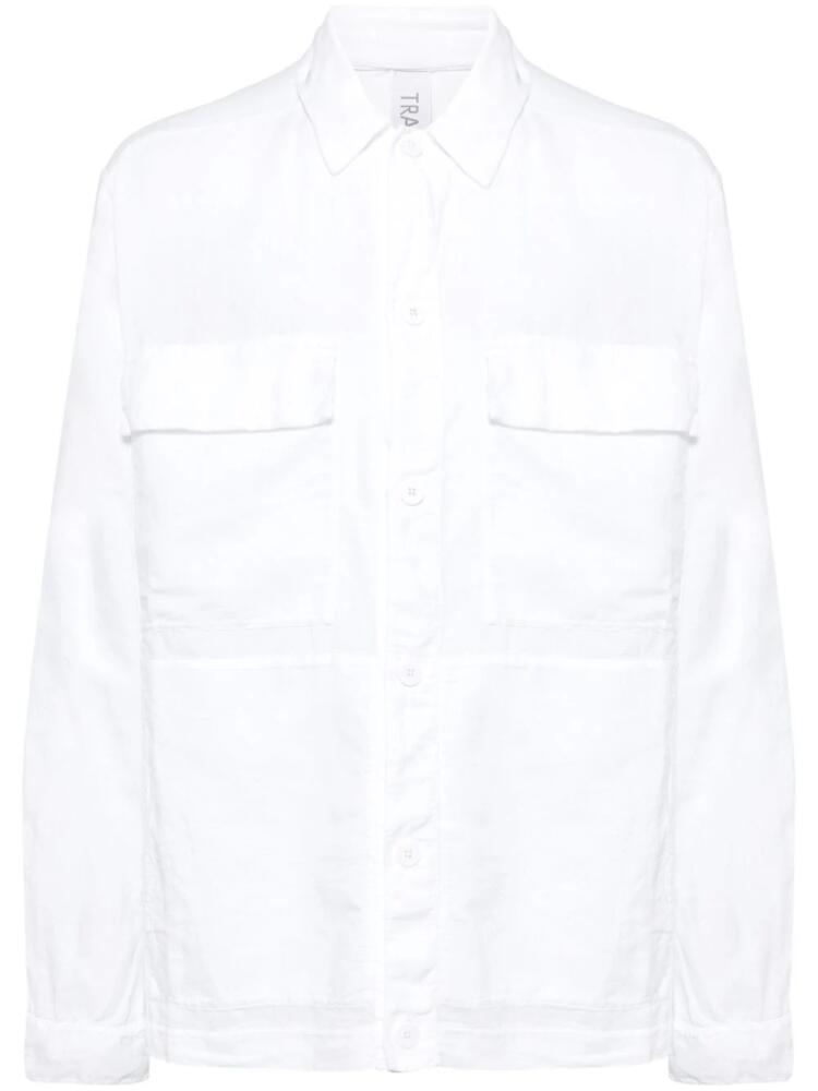 Transit pocketed button-up shirt - White Cover