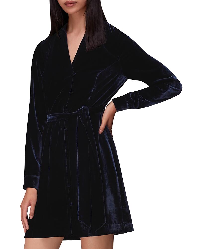 Whistles Velvet Wrap Mini Dress Cover