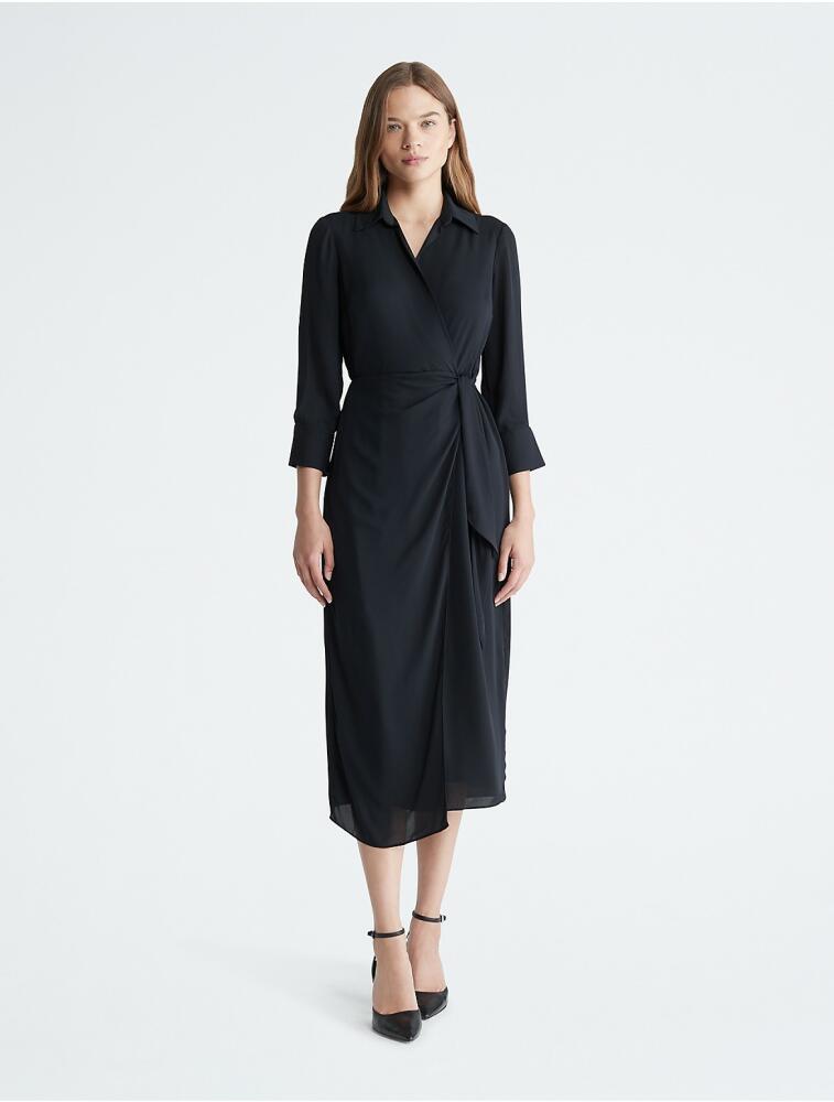 Calvin Klein Women's Wrap Maxi Dress - Black Cover