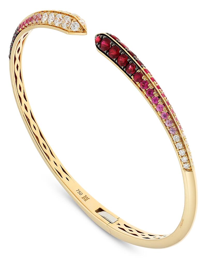 Alberto Milani 18K Yellow Gold Via Fiori Scuri Diamond & Pink Sapphire Kiss Cuff Bracelet - Exclusive, Italy Campaign Cover