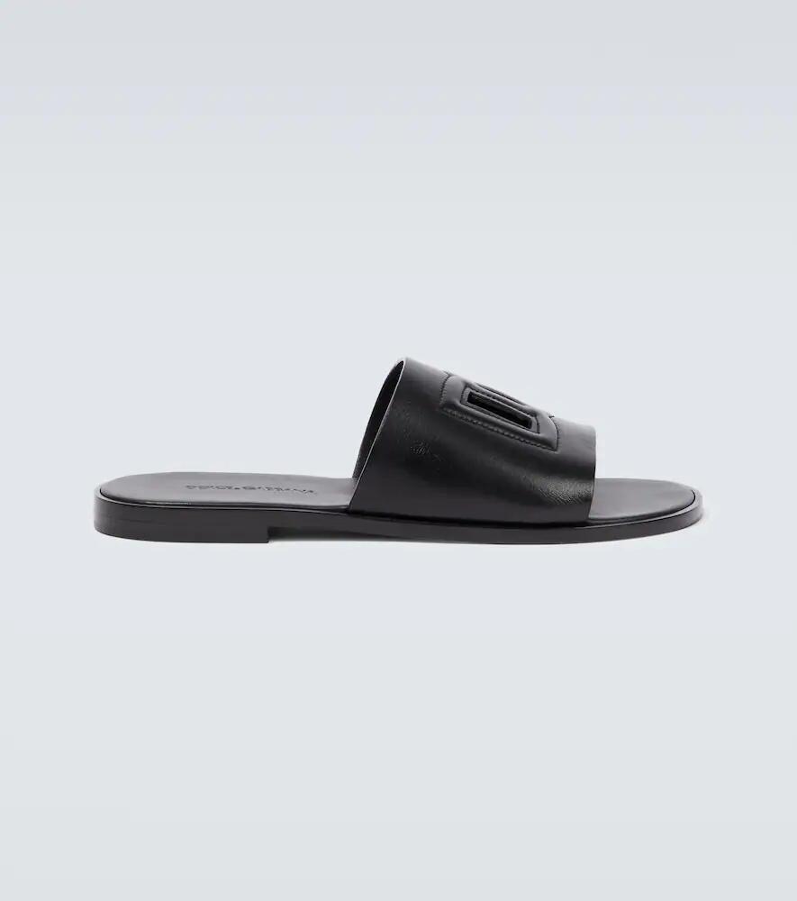 Dolce & Gabbana Logo leather slides Cover