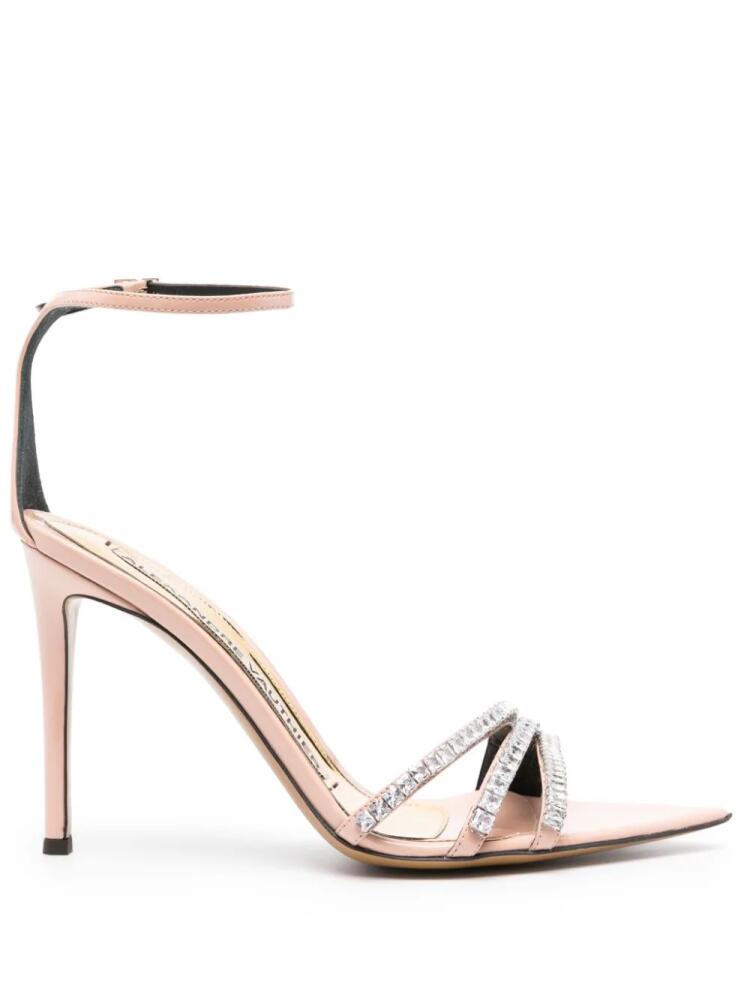 Alexandre Vauthier Metafisico 110mm embellished leather sandals - Pink Cover