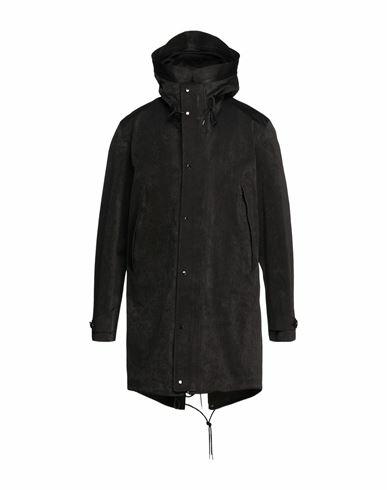 Ten C Man Coat Black Polyester, Polyamide Cover