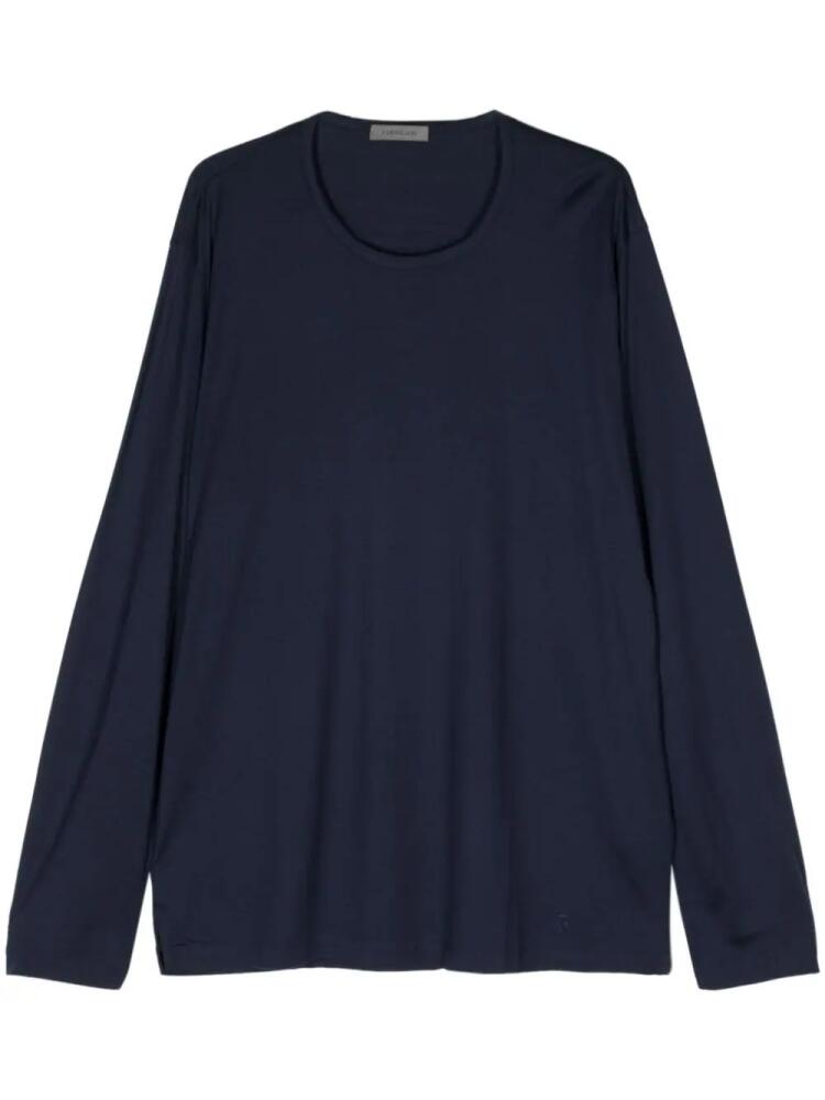 Corneliani round-neck silk T-shirt - Blue Cover